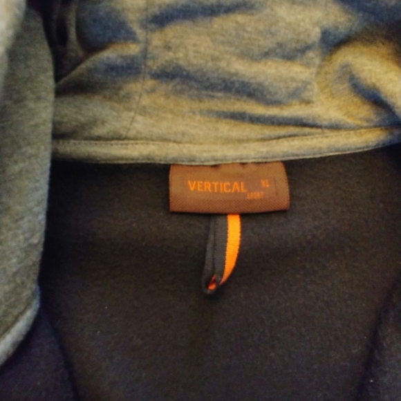 MENS HOODIE JACKET BLK & GREY - Picture 3 of 3